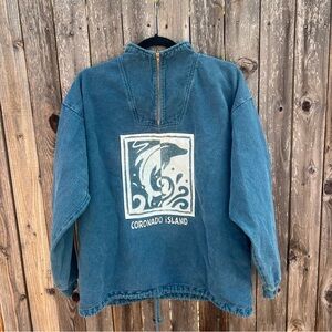 Vintage 90s graphic sweatshirt 1/4 zip